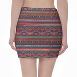 Tribal Ethnic Pattern Print Pencil Mini Skirt