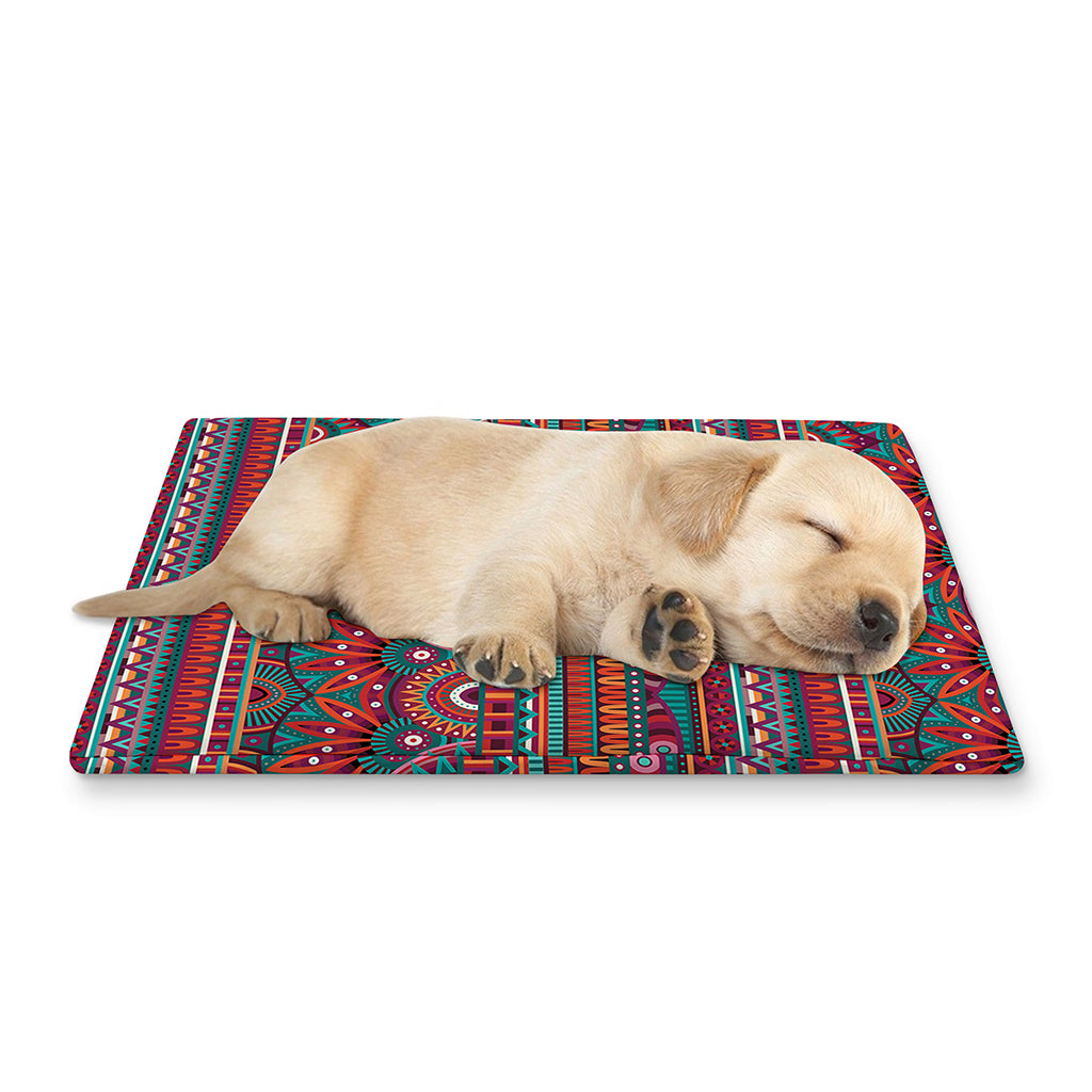 Tribal Ethnic Pattern Print Pet Cooling Mat Cover