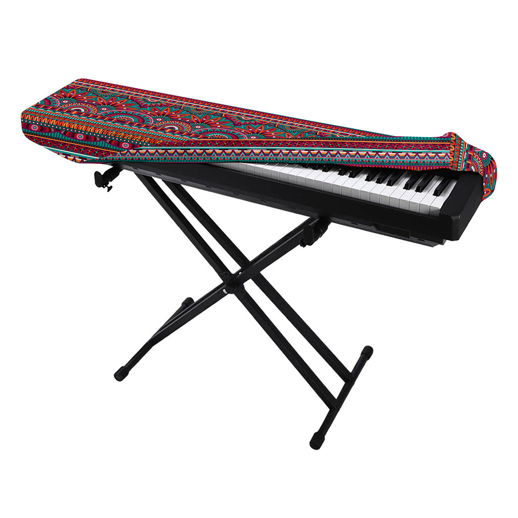 Tribal Ethnic Pattern Print Piano Keyboard Cover