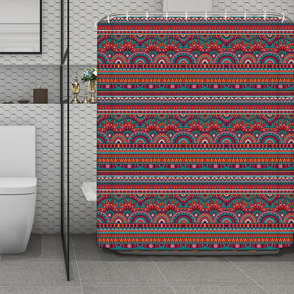 Tribal Ethnic Pattern Print Polyester Shower Curtain