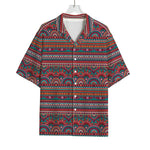 Tribal Ethnic Pattern Print Rayon Hawaiian Shirt