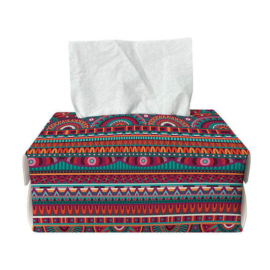 Tribal Ethnic Pattern Print Rectangle Tissue Box Cover