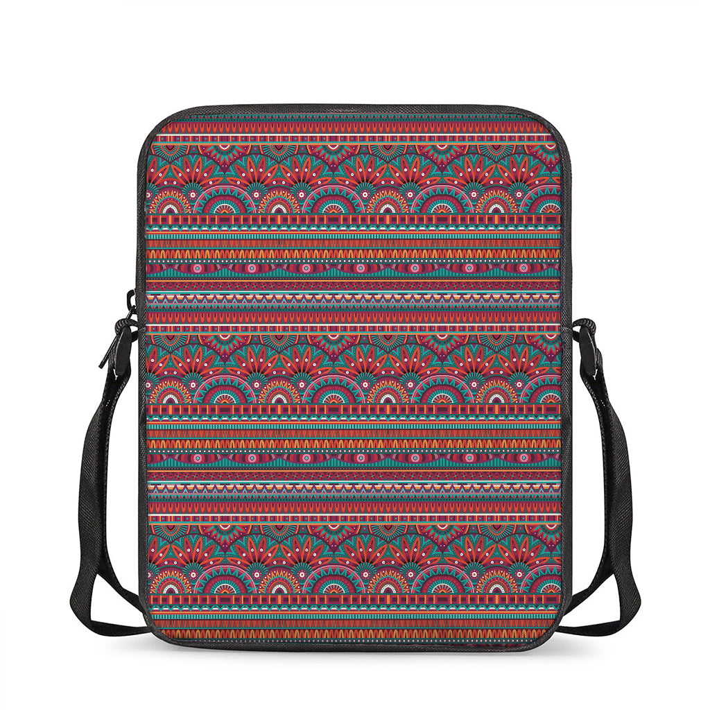 Tribal Ethnic Pattern Print Rectangular Crossbody Bag