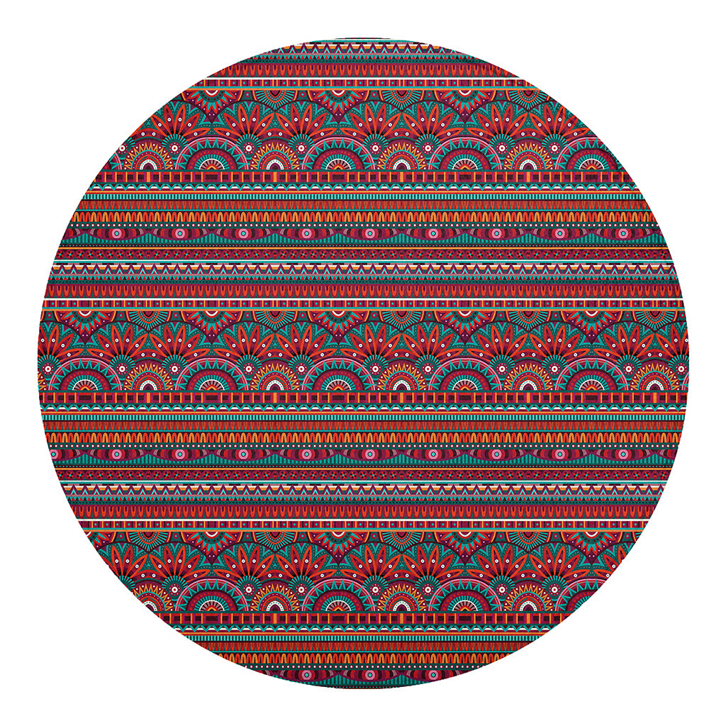 Tribal Ethnic Pattern Print Round Blanket
