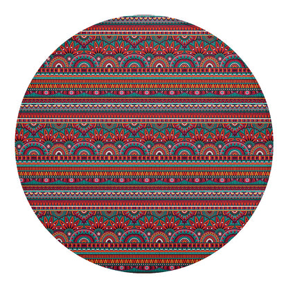 Tribal Ethnic Pattern Print Round Blanket