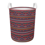 Tribal Ethnic Pattern Print Round Laundry Basket