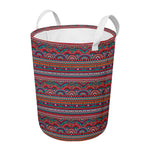 Tribal Ethnic Pattern Print Round Laundry Basket