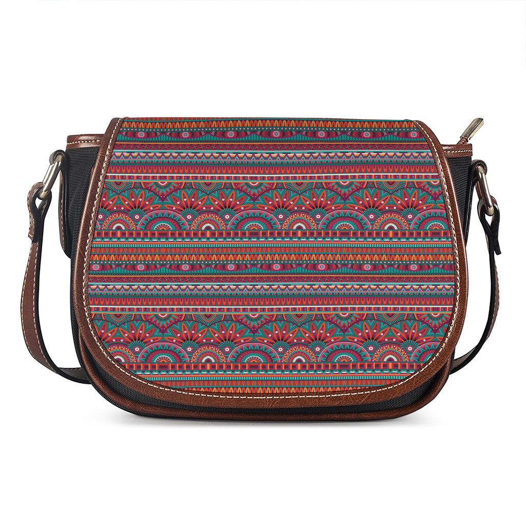 Tribal Ethnic Pattern Print Saddle Bag
