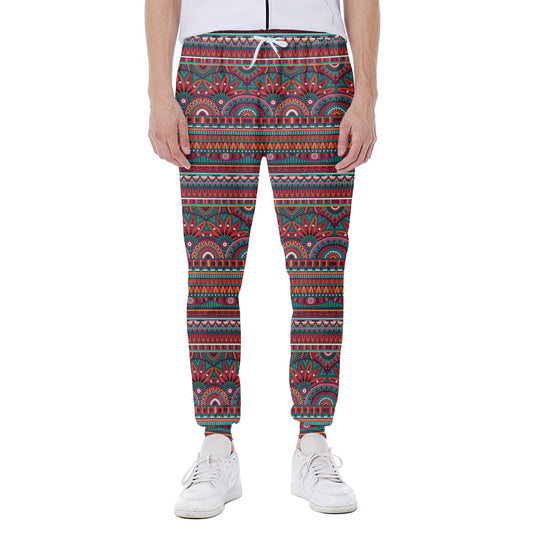 Tribal Ethnic Pattern Print Scuba Joggers