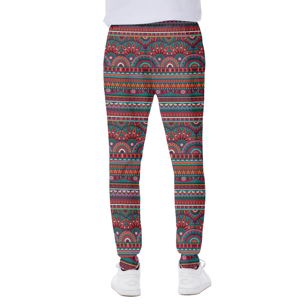 Tribal Ethnic Pattern Print Scuba Joggers