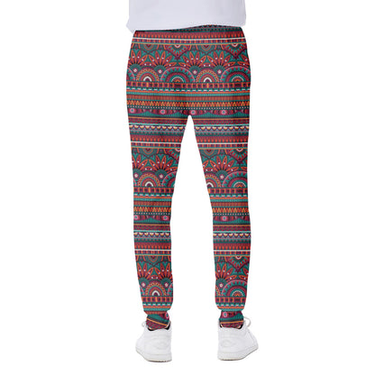 Tribal Ethnic Pattern Print Scuba Joggers