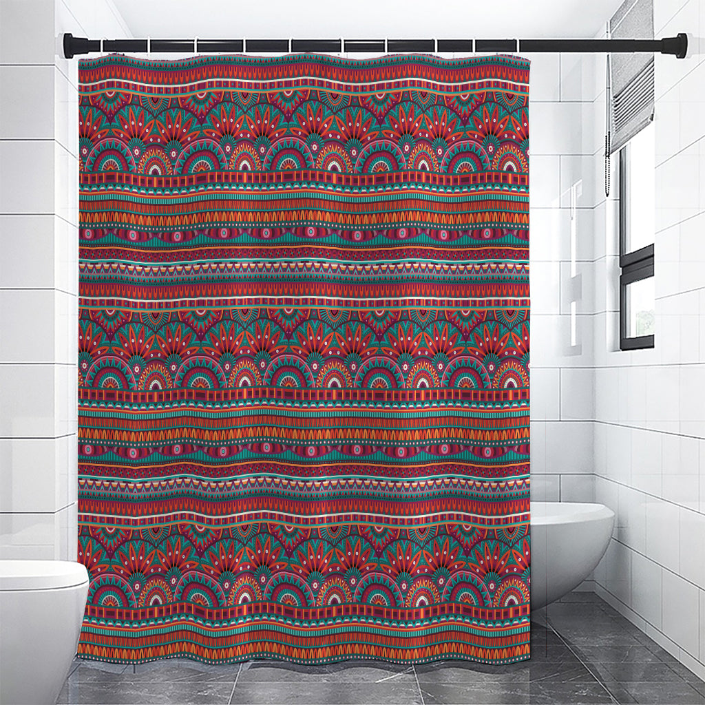 Tribal Ethnic Pattern Print Shower Curtain
