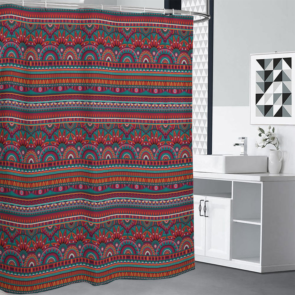 Tribal Ethnic Pattern Print Shower Curtain