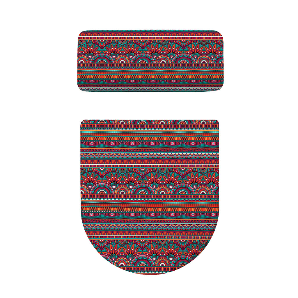 Tribal Ethnic Pattern Print Toilet Lid And Tank Cover Set