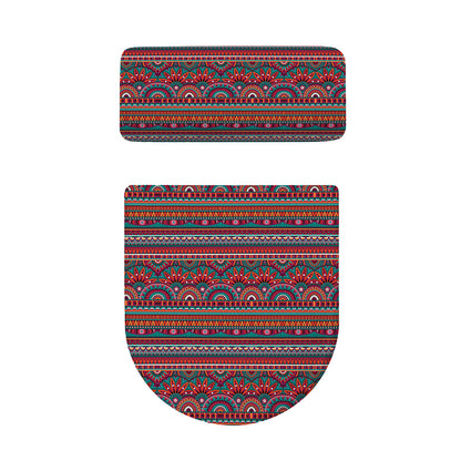 Tribal Ethnic Pattern Print Toilet Lid And Tank Cover Set