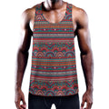 Tribal Ethnic Pattern Print Men's Workout Tank Top