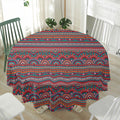 Tribal Ethnic Pattern Print Waterproof Round Tablecloth