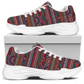 Tribal Ethnic Pattern Print White Chunky Shoes