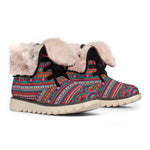 Tribal Ethnic Pattern Print Winter Boots