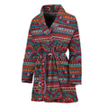 Tribal Ethnic Pattern Print Women's Bathrobe