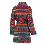 Tribal Ethnic Pattern Print Women's Bathrobe