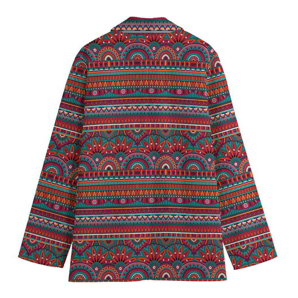 Tribal Ethnic Pattern Print Women's Blazer