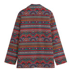 Tribal Ethnic Pattern Print Women's Cotton Blazer