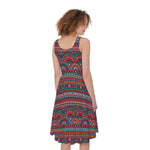 Tribal Ethnic Pattern Print Women's Sleeveless Dress