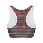Tribal Ethnic Pattern Print Women's Sports Bra