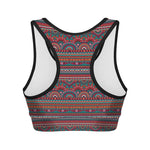 Tribal Ethnic Pattern Print Women's Sports Bra