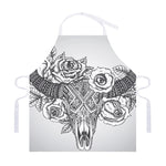 Tribal Indian Bull Skull Print Adjustable Apron