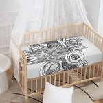 Tribal Indian Bull Skull Print Baby Crib Sheet