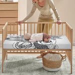 Tribal Indian Bull Skull Print Baby Crib Sheet