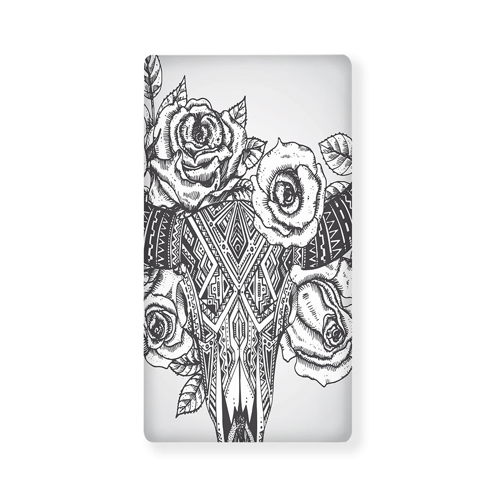 Tribal Indian Bull Skull Print Baby Crib Sheet