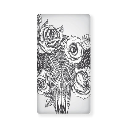 Tribal Indian Bull Skull Print Baby Crib Sheet