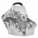 Tribal Indian Bull Skull Print Baby Seat Cover