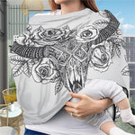 Tribal Indian Bull Skull Print Baby Seat Cover