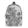 Tribal Indian Bull Skull Print School Backpack