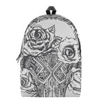 Tribal Indian Bull Skull Print Backpack