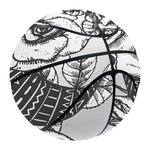 Tribal Indian Bull Skull Print Basketball