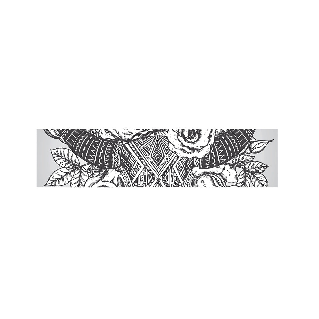 Tribal Indian Bull Skull Print Bed Runner