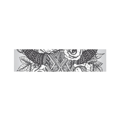 Tribal Indian Bull Skull Print Bed Runner