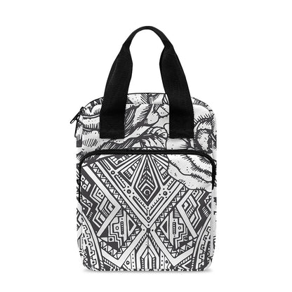 Tribal Indian Bull Skull Print Bible Tote Bag