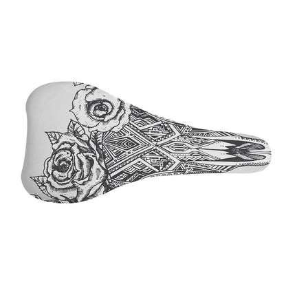 Tribal Indian Bull Skull Print Bicycle Seat Cover