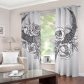 Tribal Indian Bull Skull Print Dimout Grommet Curtains