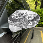 Tribal Indian Bull Skull Print Car Side Mirror Covers