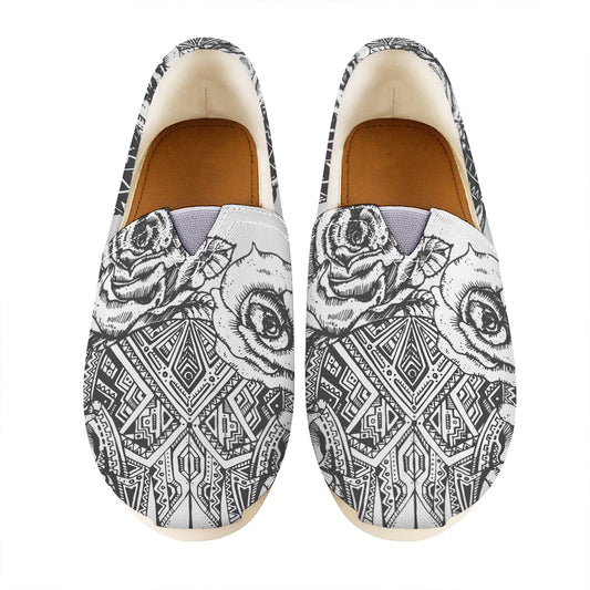 Tribal Indian Bull Skull Print Casual Shoes