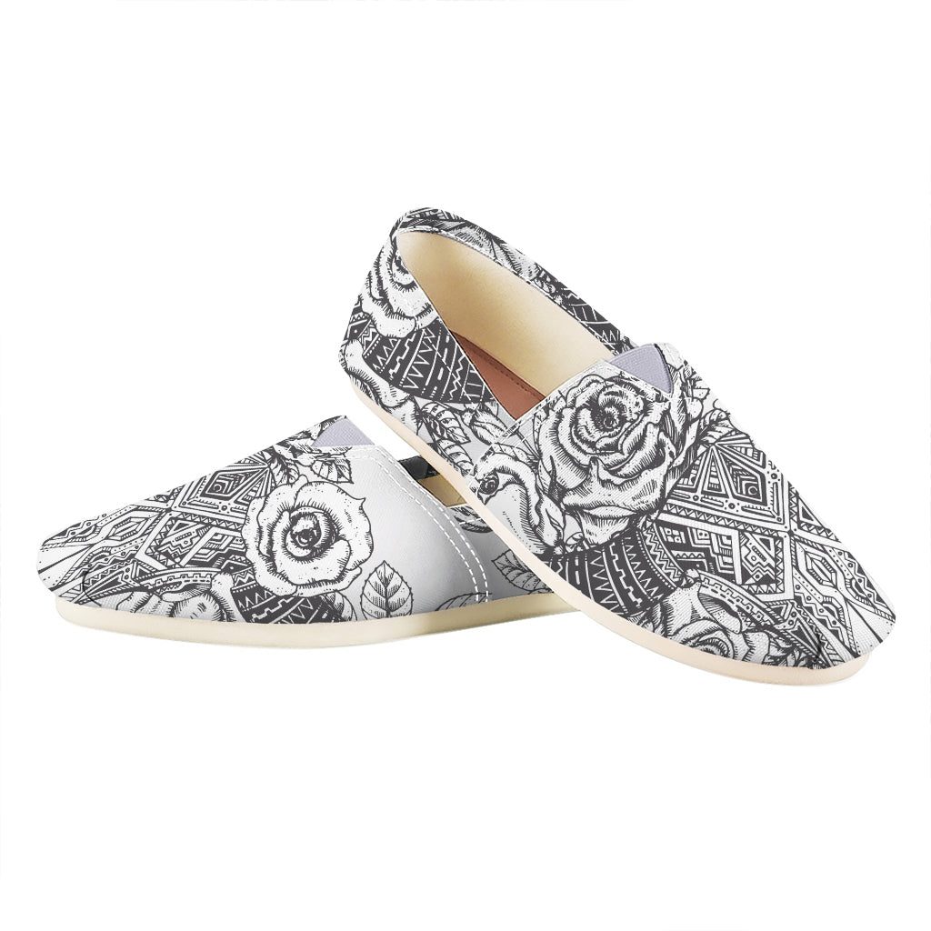 Tribal Indian Bull Skull Print Casual Shoes