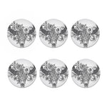 Tribal Indian Bull Skull Print Coaster Set