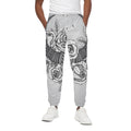 Tribal Indian Bull Skull Print Cotton Sweatpants
